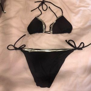 Missguided silver bikini